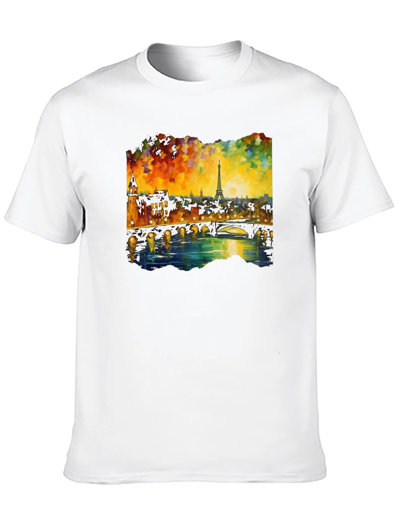 Paris Eiffel Tower Art Mens T-Shirt