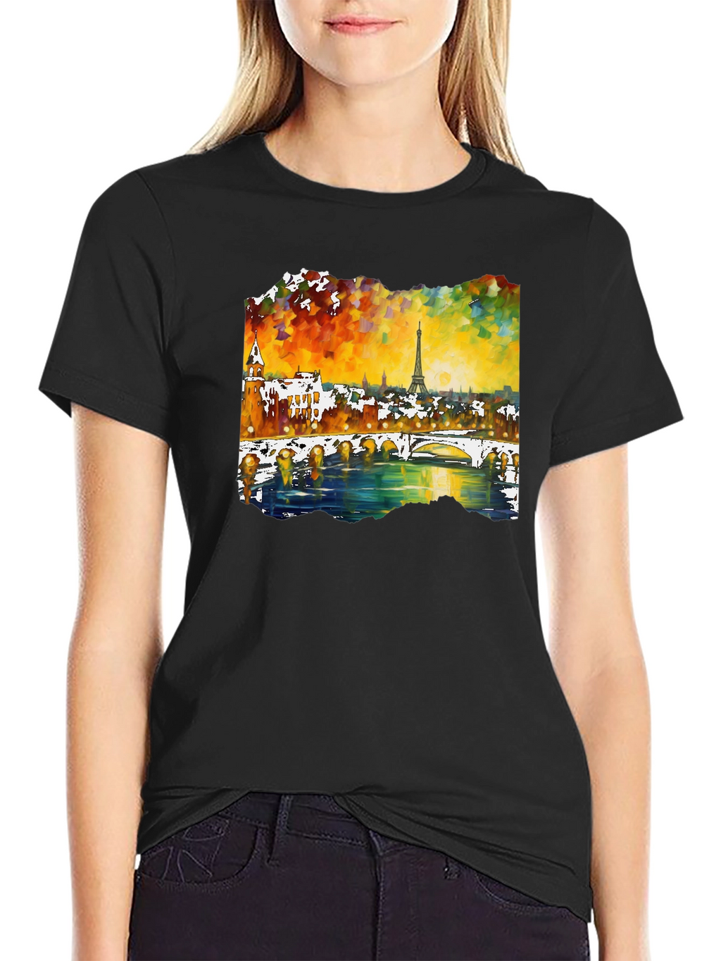 Paris Eiffel Tower Art Mens T-Shirt