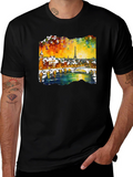 Paris Eiffel Tower Art Mens T-Shirt