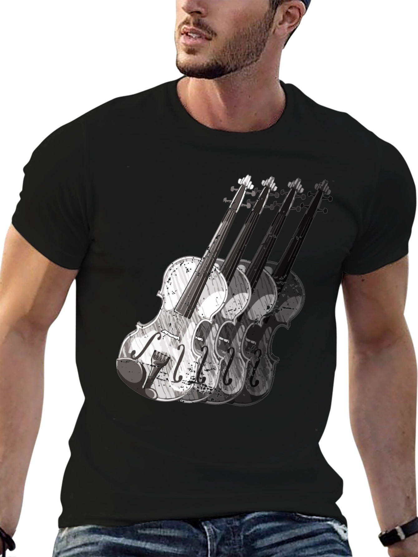 Violin Graphic T-Shirt