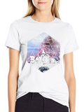Geometric Galaxy T-Shirt - Modern Graphic Tee