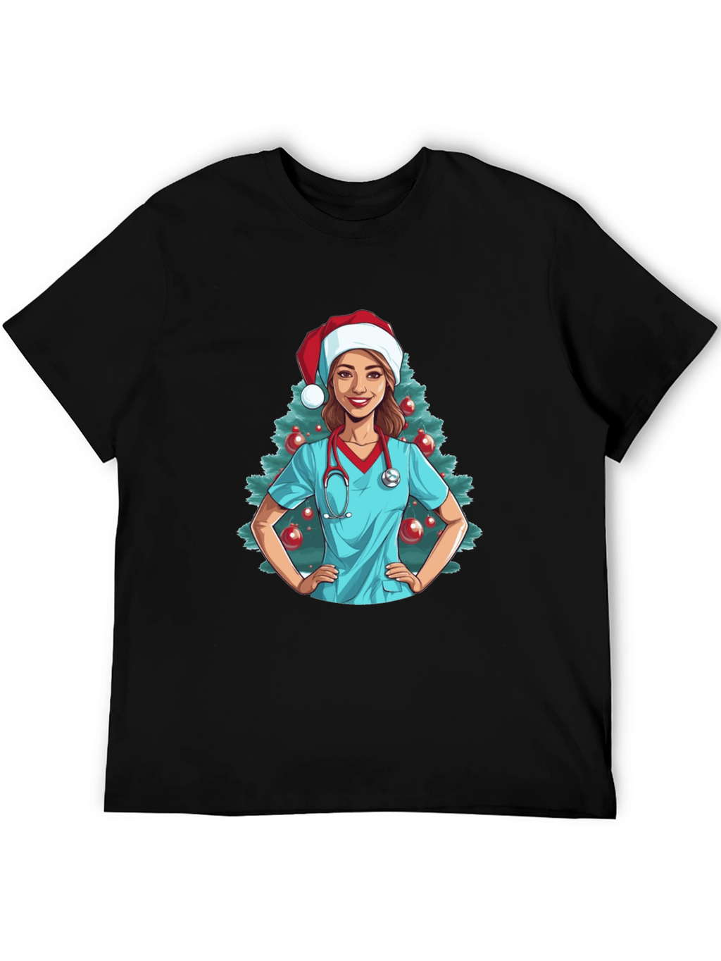 Christmas Nurse Graphic T-Shirt