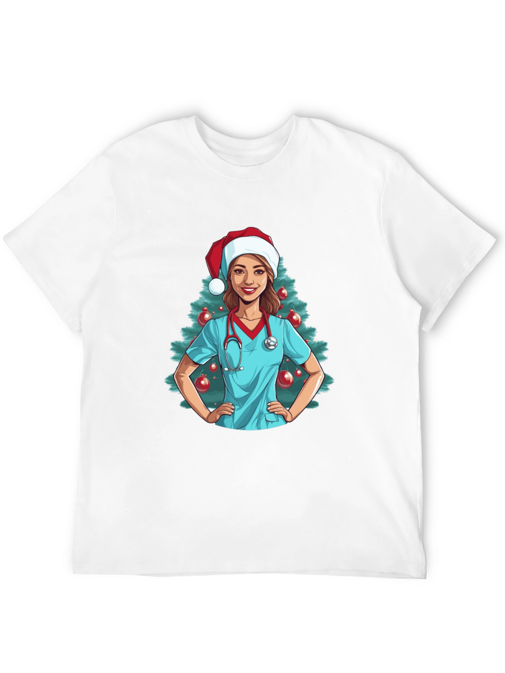Christmas Nurse Graphic T-Shirt