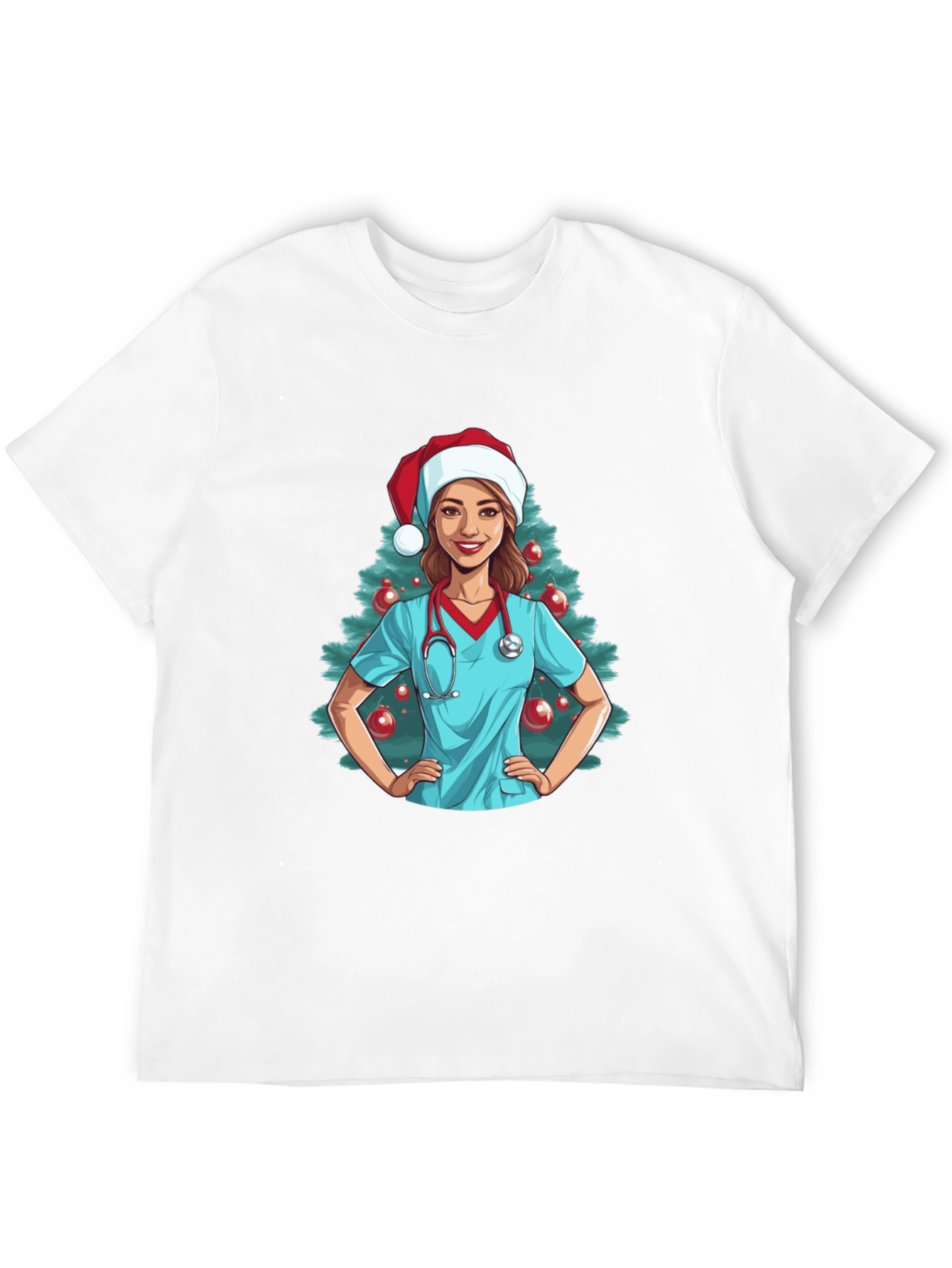 Christmas Nurse Graphic T-Shirt
