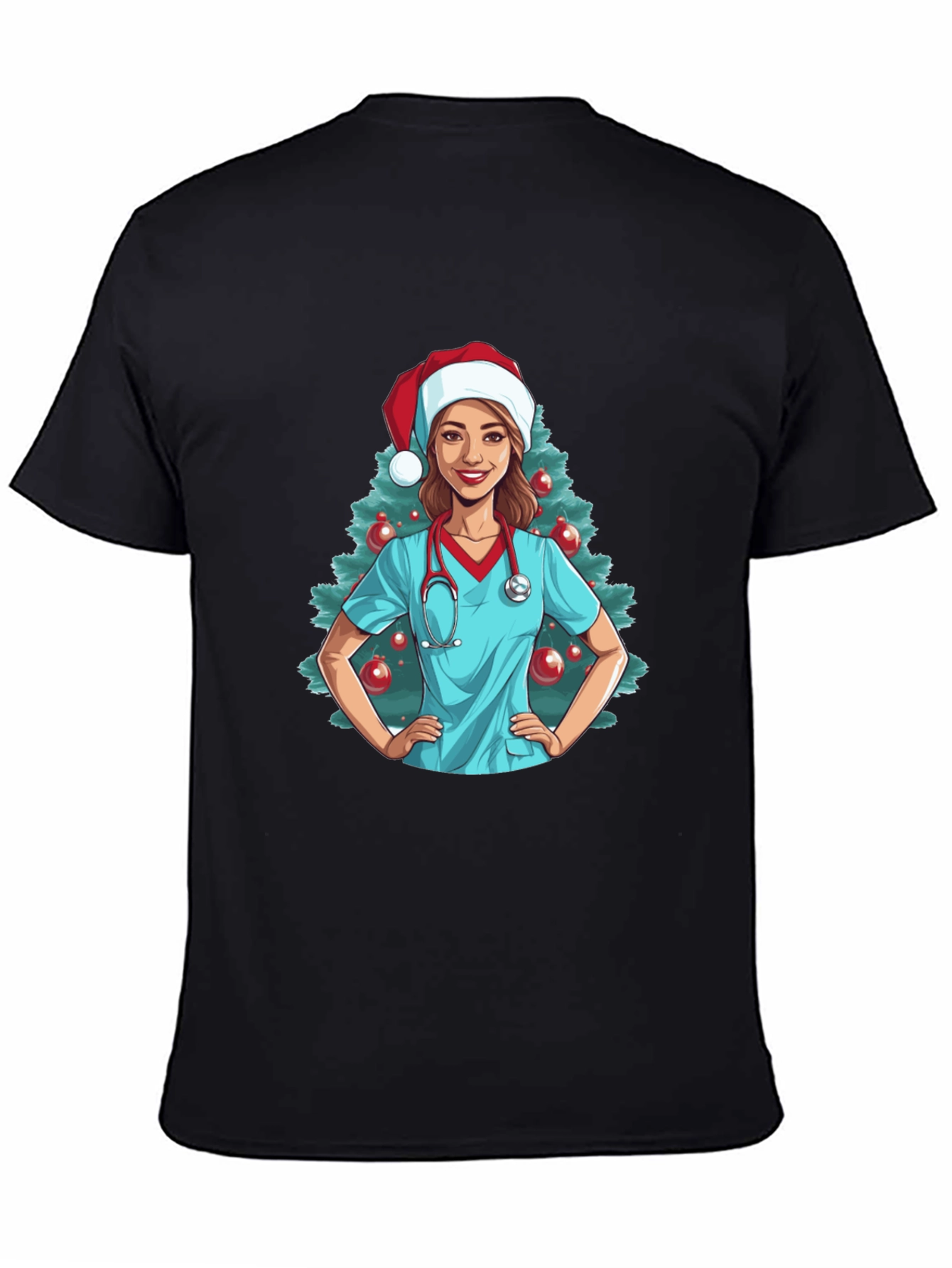 Christmas Nurse Graphic T-Shirt