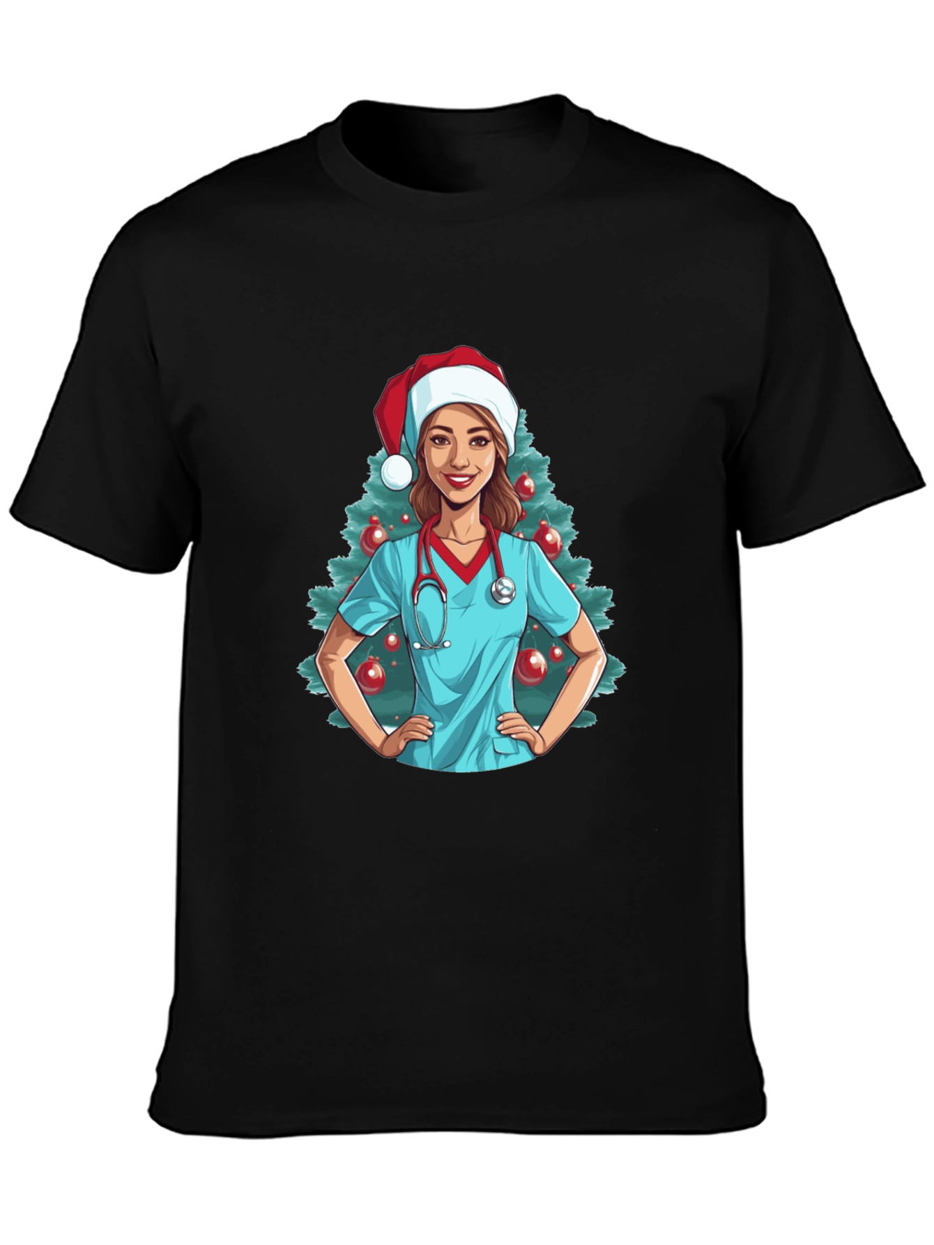 Christmas Nurse Graphic T-Shirt