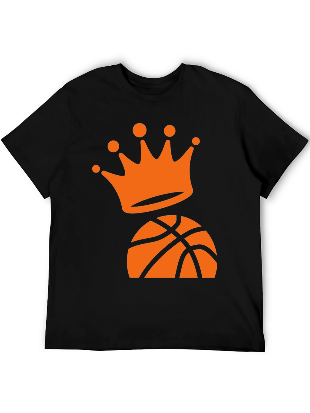 Basketball King Graphic Tee - Black Cotton T-Shirt