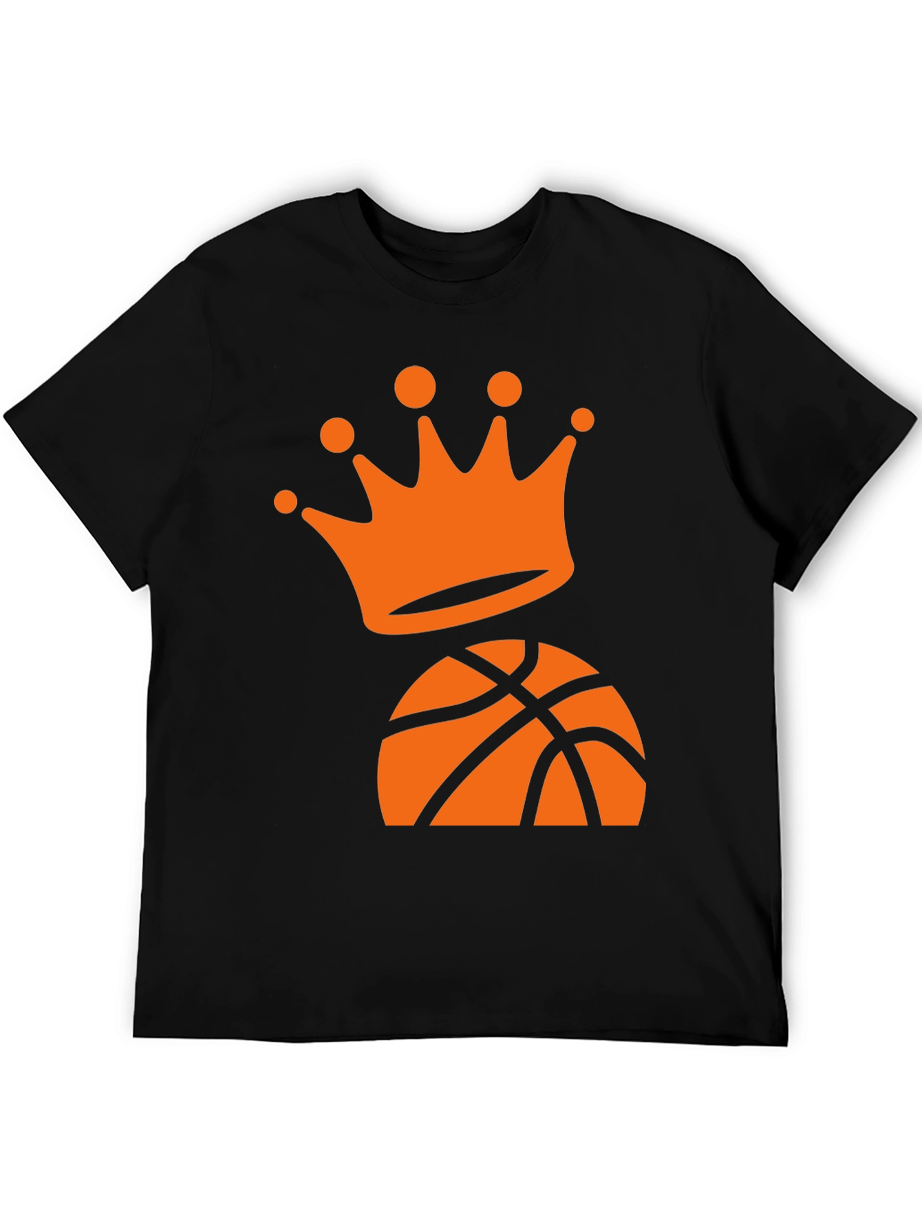 Basketball King Graphic Tee - Black Cotton T-Shirt