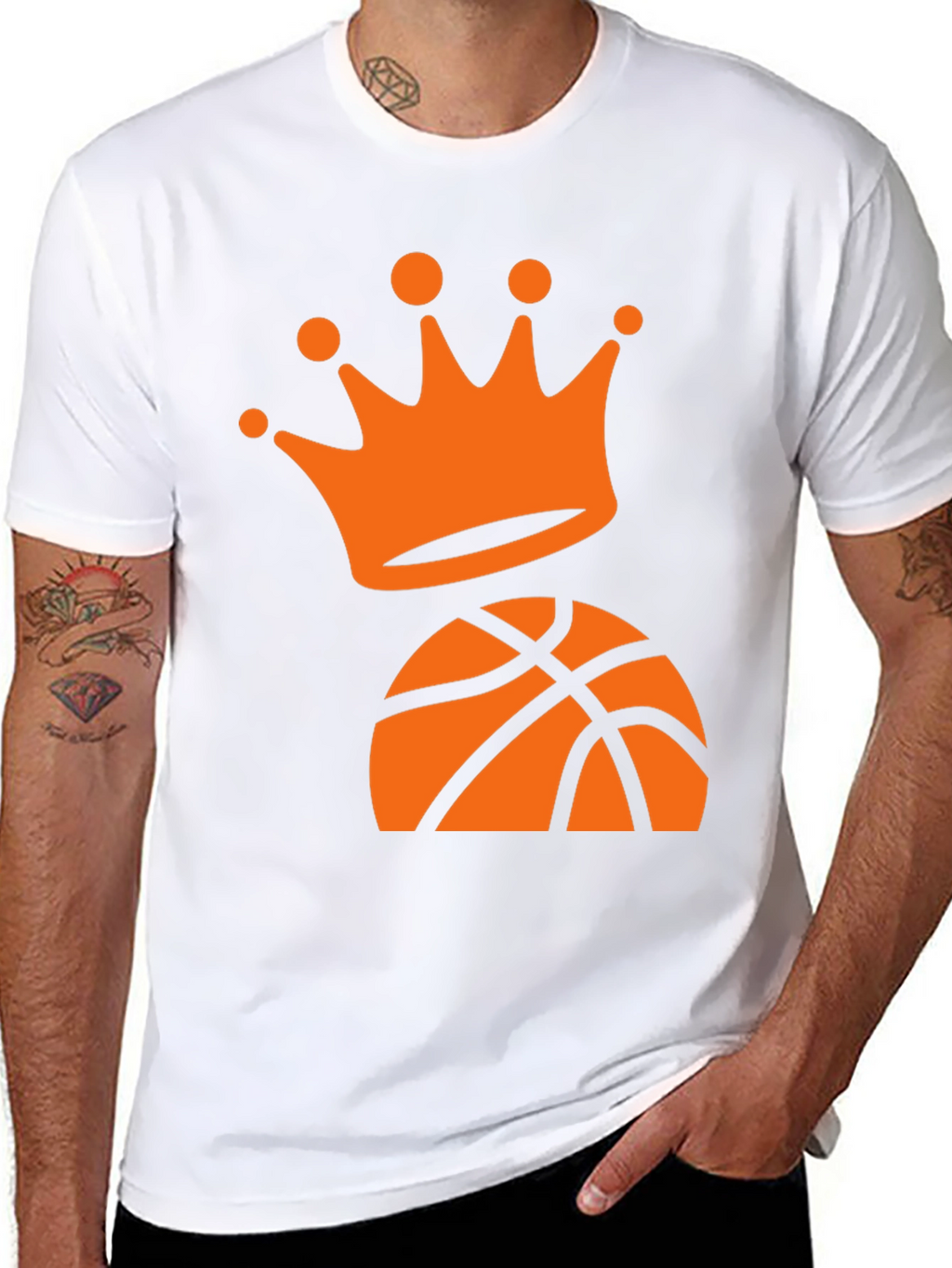 Basketball King Graphic Tee - Black Cotton T-Shirt