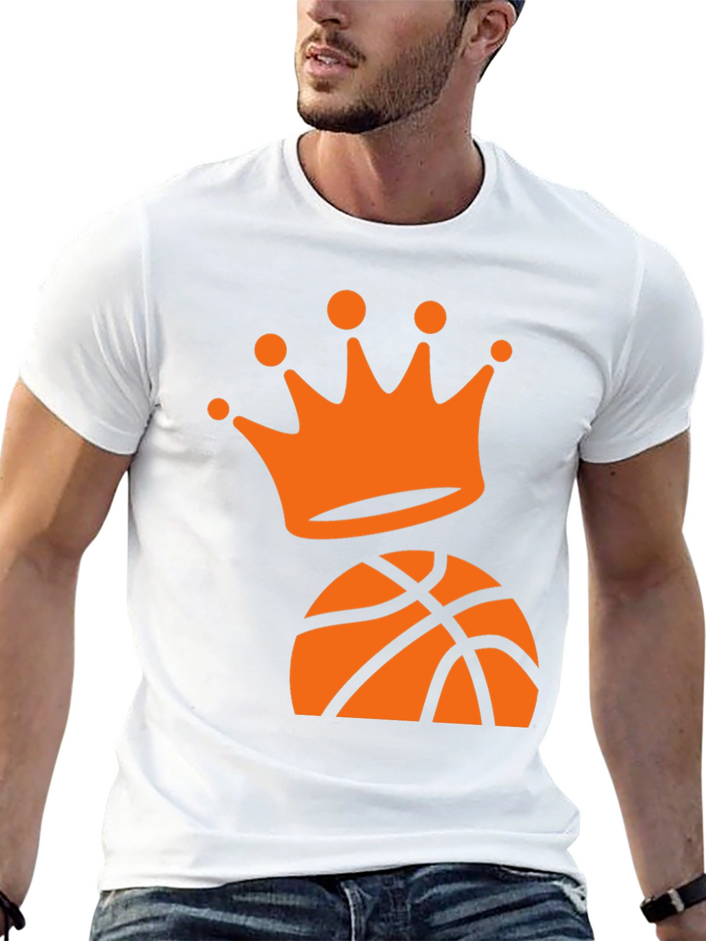 Basketball King Graphic Tee - Black Cotton T-Shirt