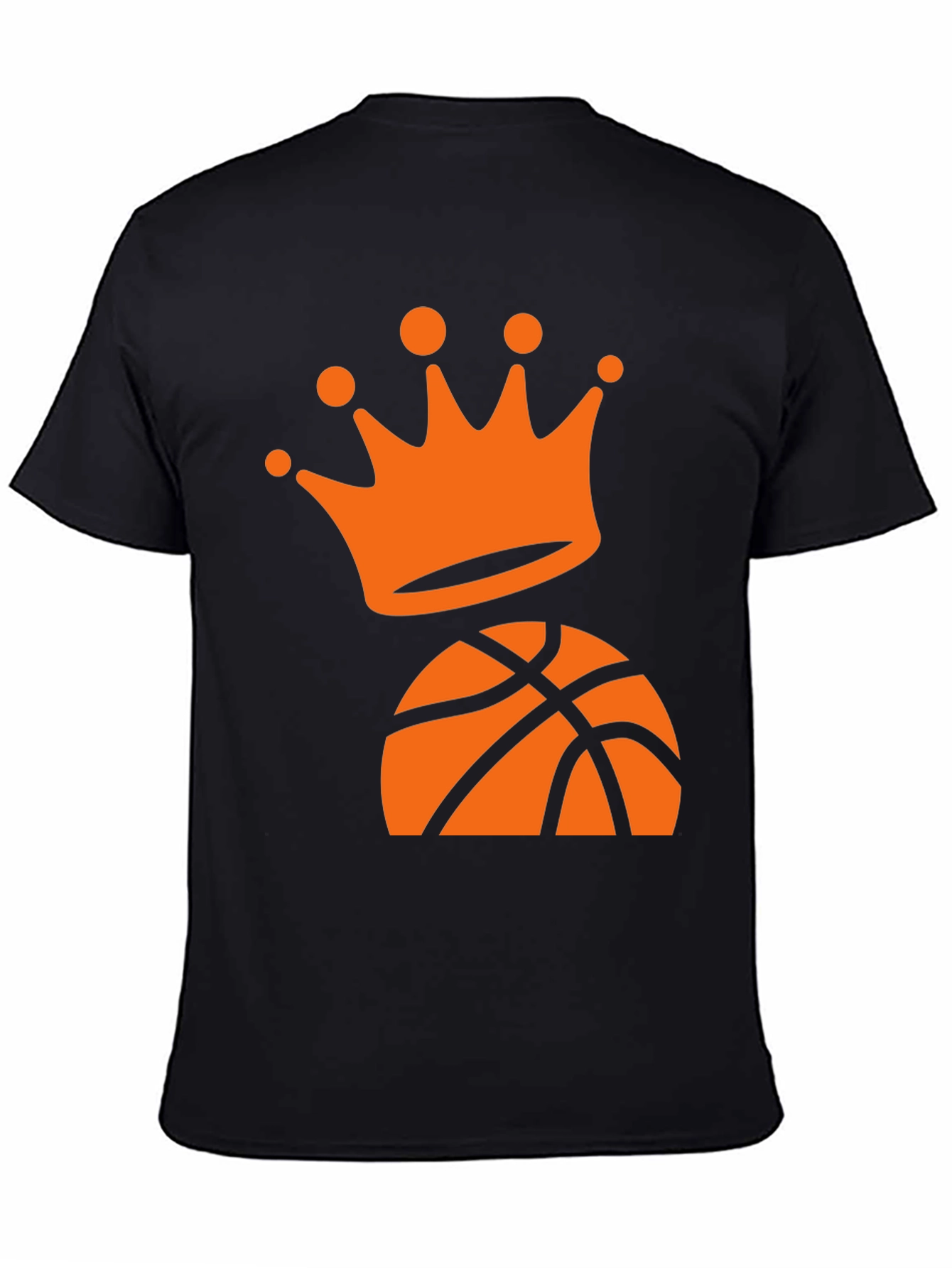 Basketball King Graphic Tee - Black Cotton T-Shirt