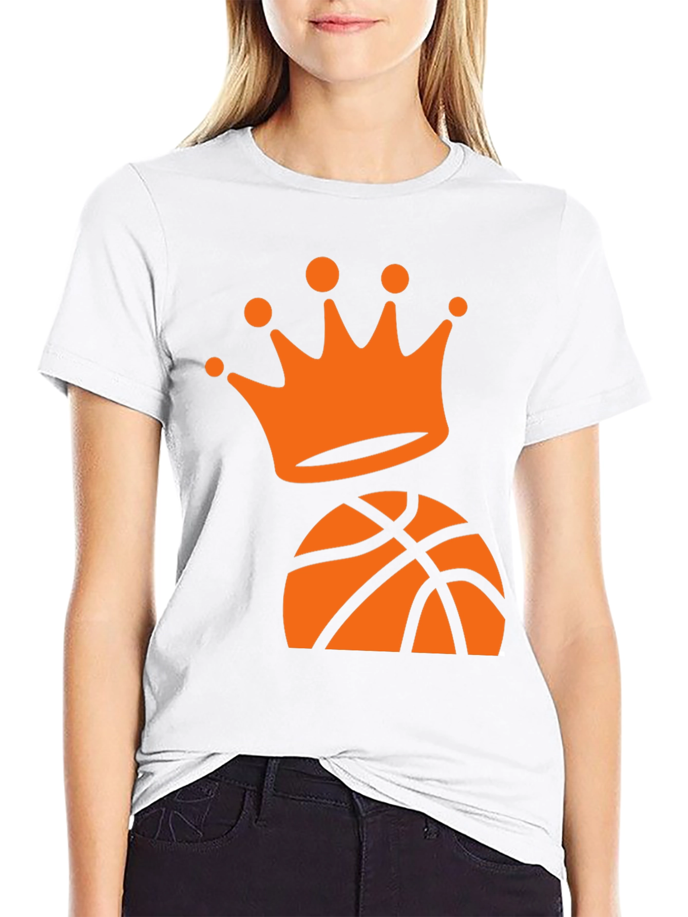 Basketball King Graphic Tee - Black Cotton T-Shirt