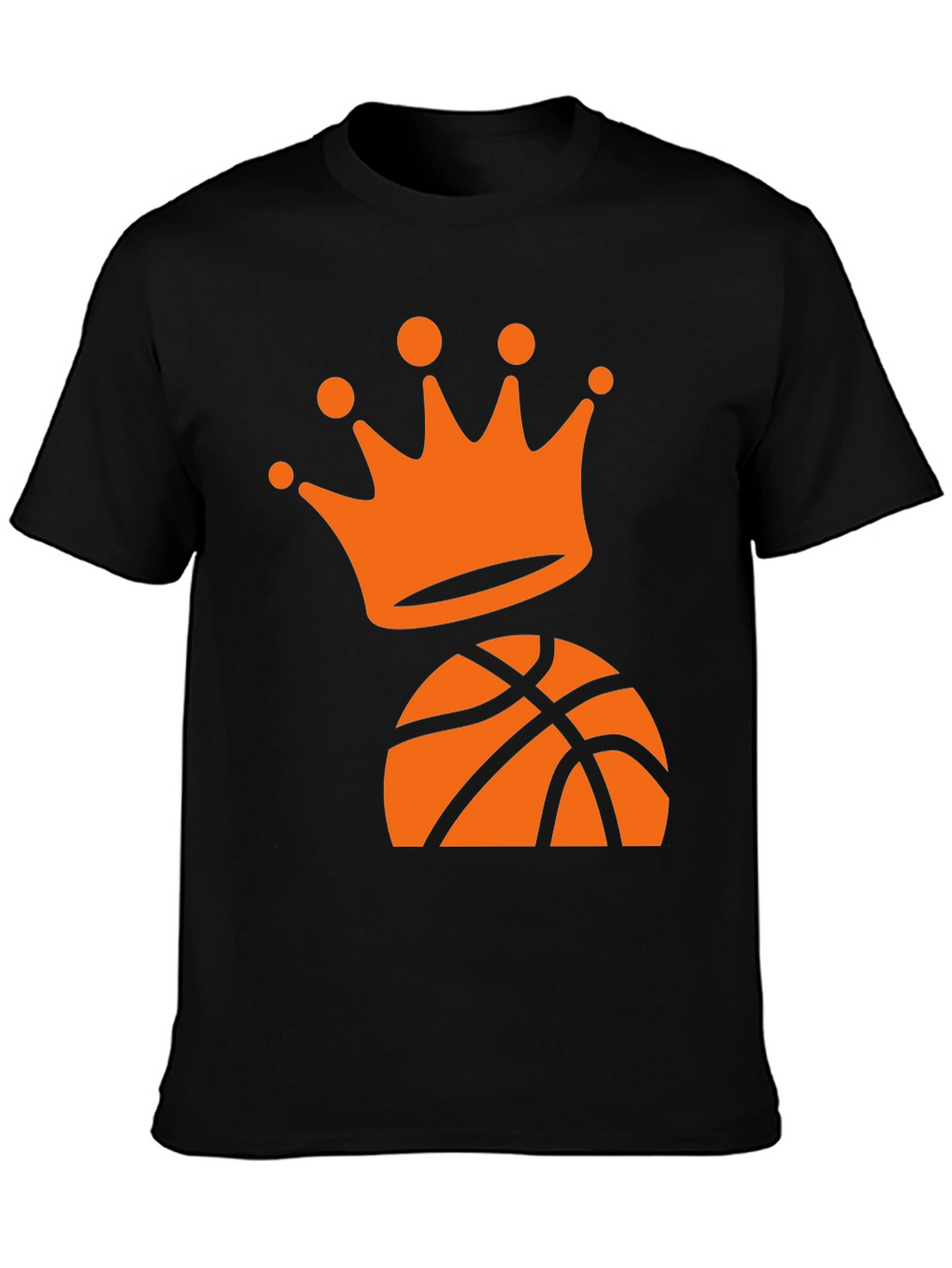 Basketball King Graphic Tee - Black Cotton T-Shirt