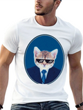 Cool Cat Boss T-Shirt - Pixel Sunglasses