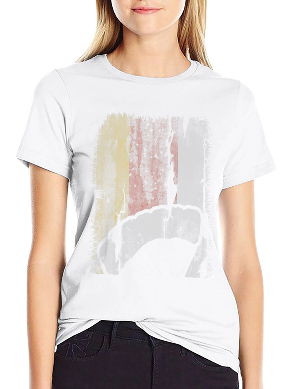 Belgium Flag Grunge Graphic Mens Black T-Shirt