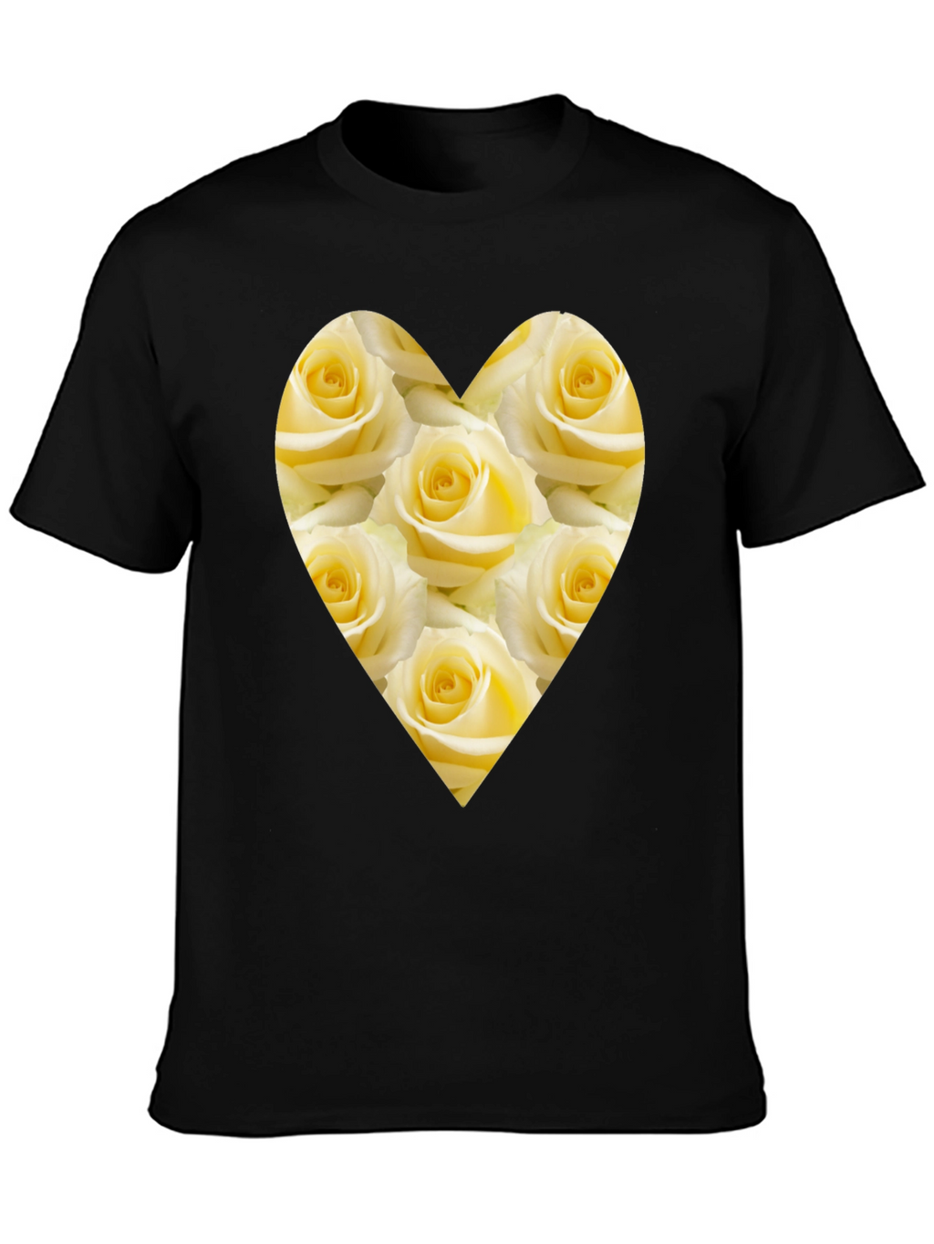 Heart of Roses Black T-Shirt