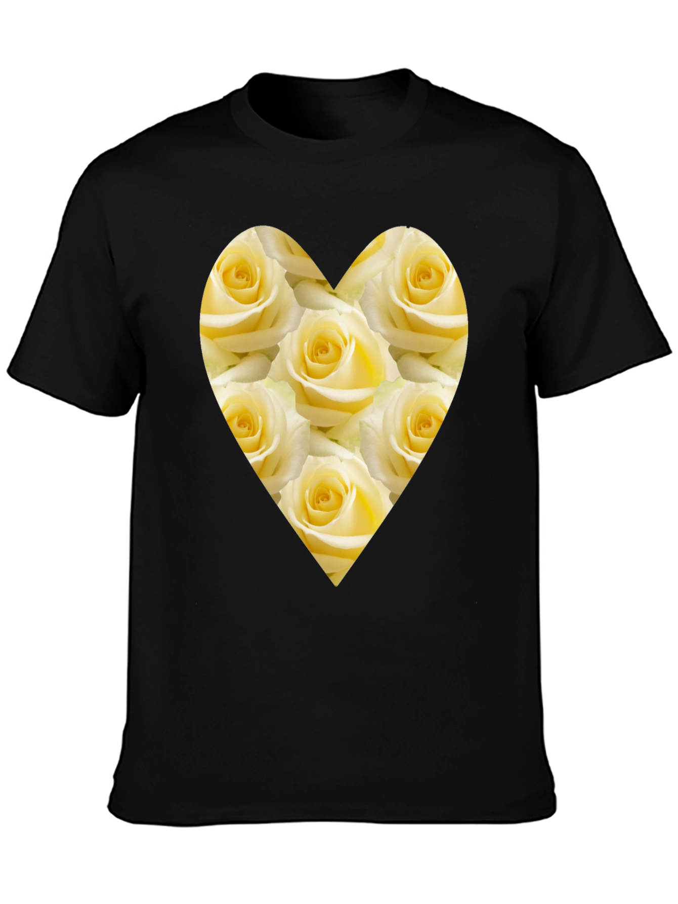 Heart of Roses Black T-Shirt
