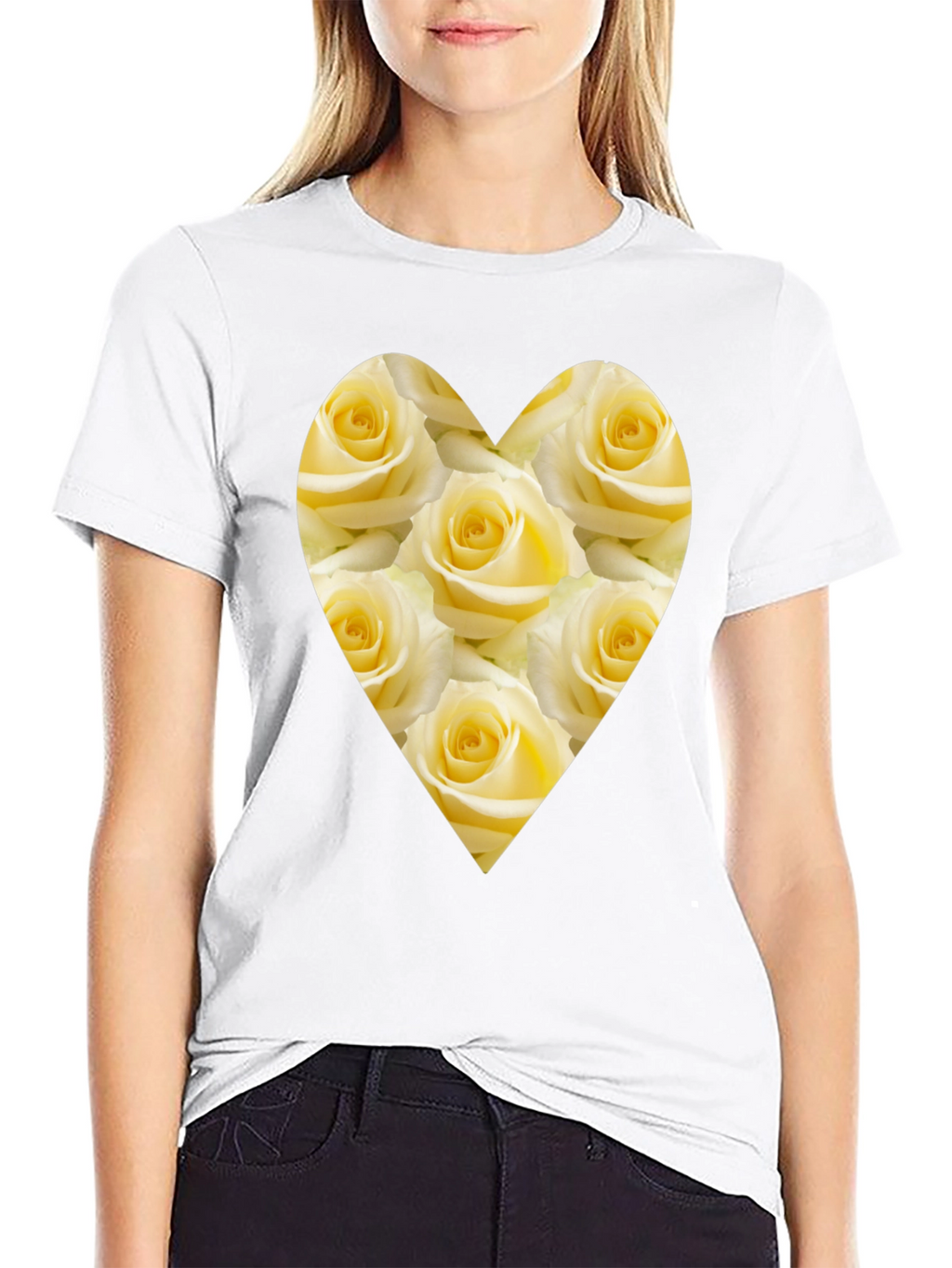 Heart of Roses Black T-Shirt
