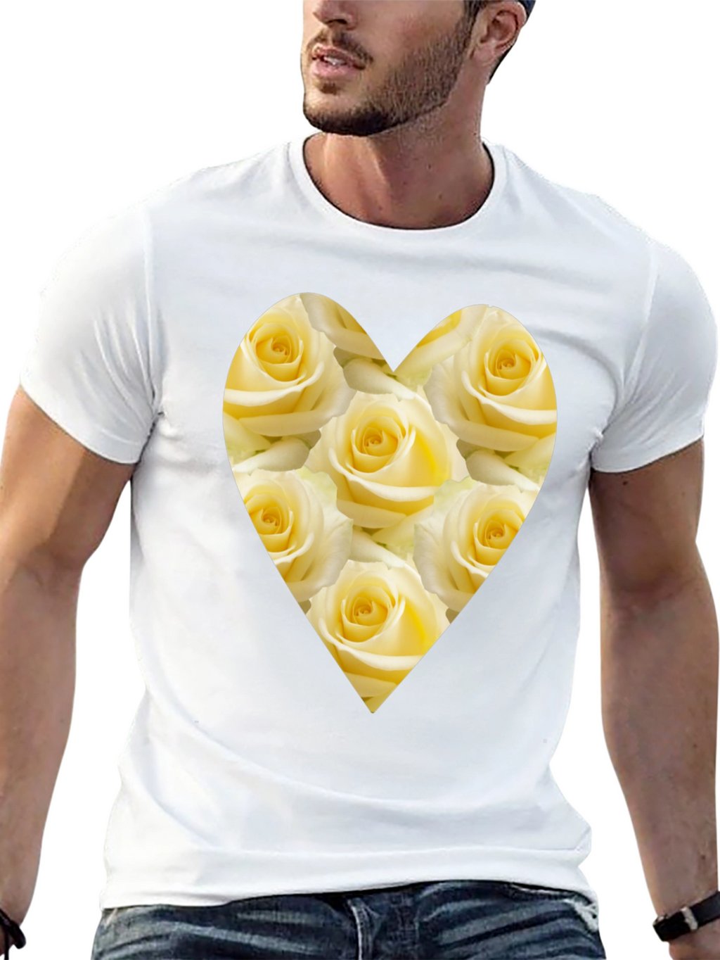Heart of Roses Black T-Shirt