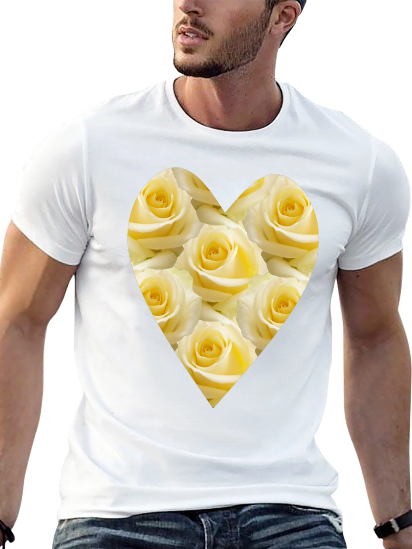 Heart of Roses Black T-Shirt