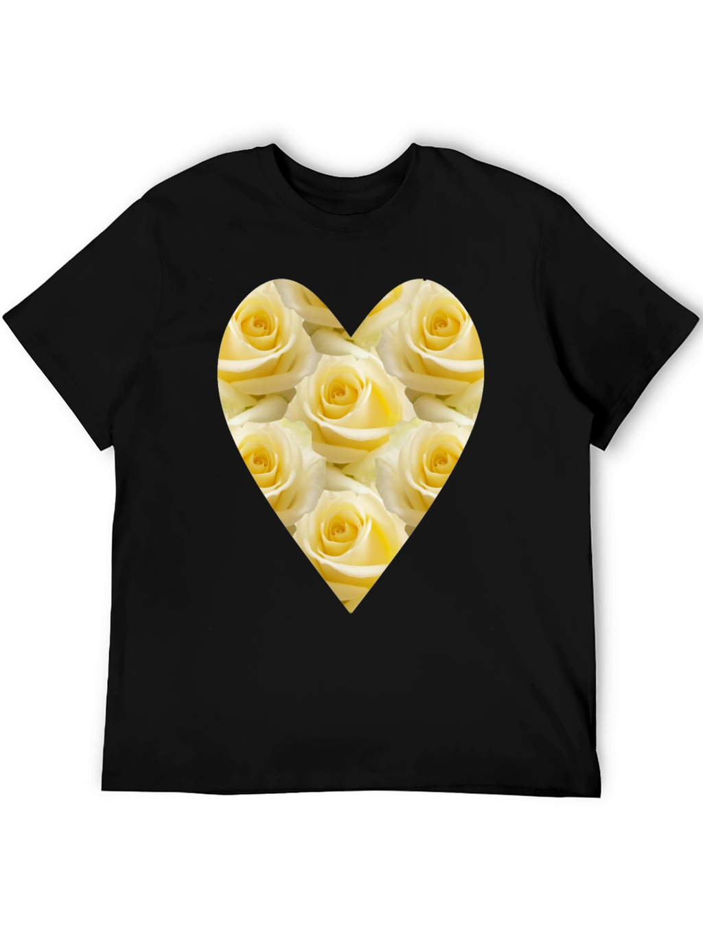 Heart of Roses Black T-Shirt