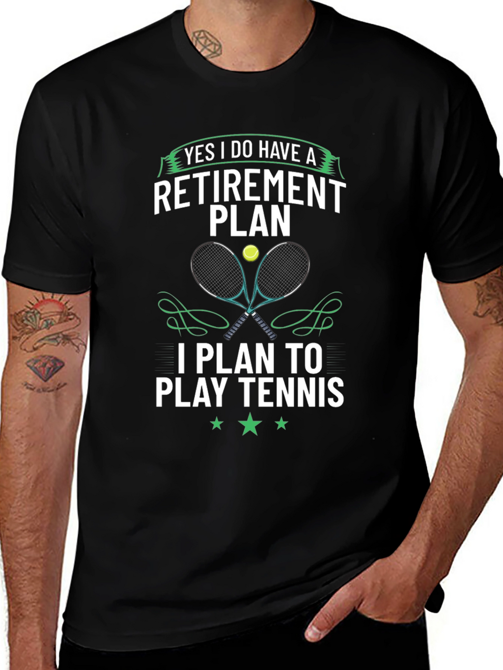 Retirement Plan Tennis Graphic Tee