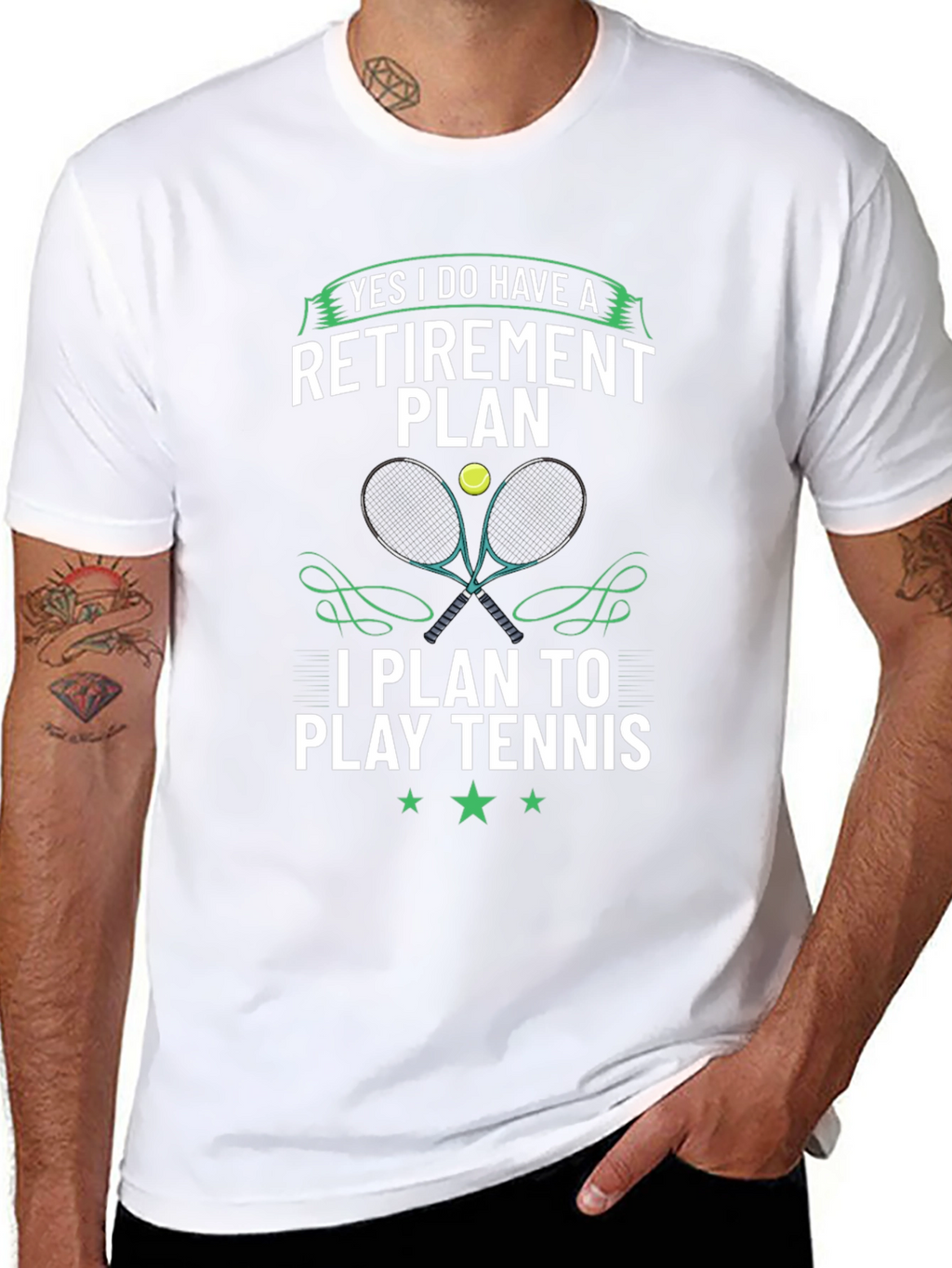 Retirement Plan Tennis Graphic Tee