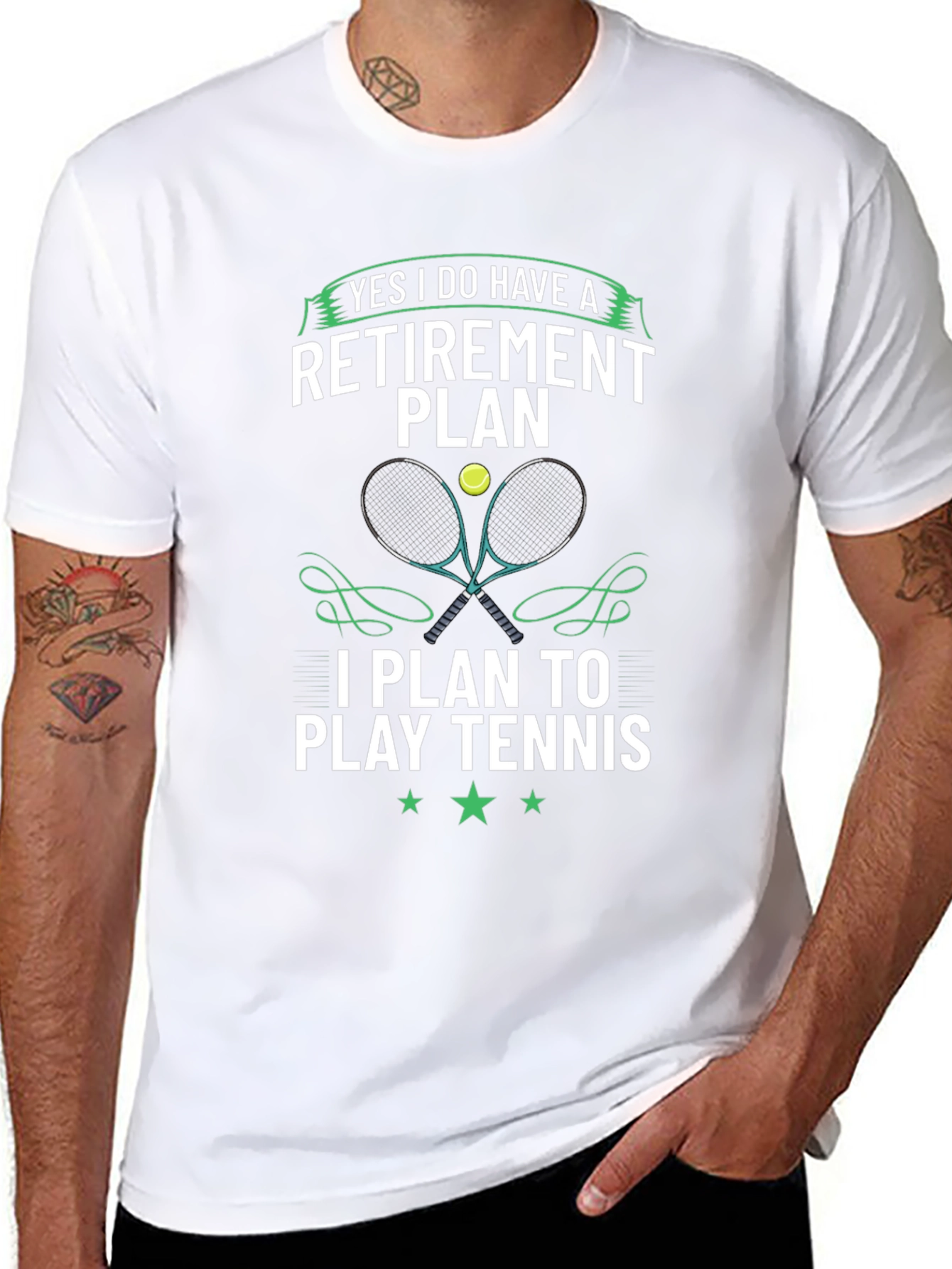 Retirement Plan Tennis Graphic Tee