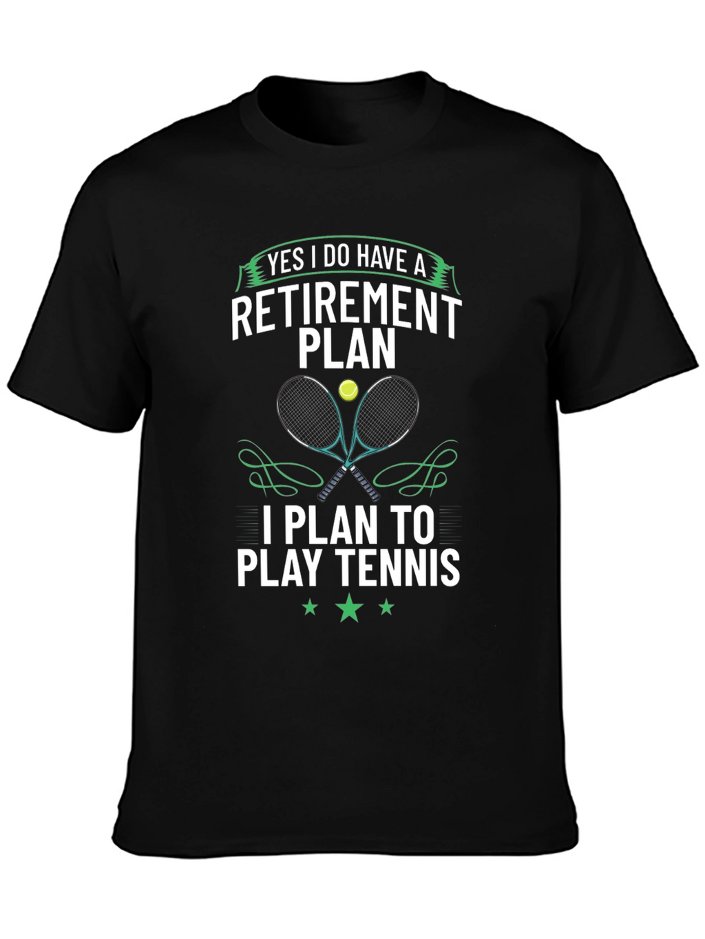 Retirement Plan Tennis Graphic Tee