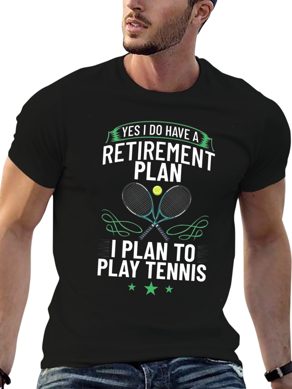 Retirement Plan Tennis Graphic Tee