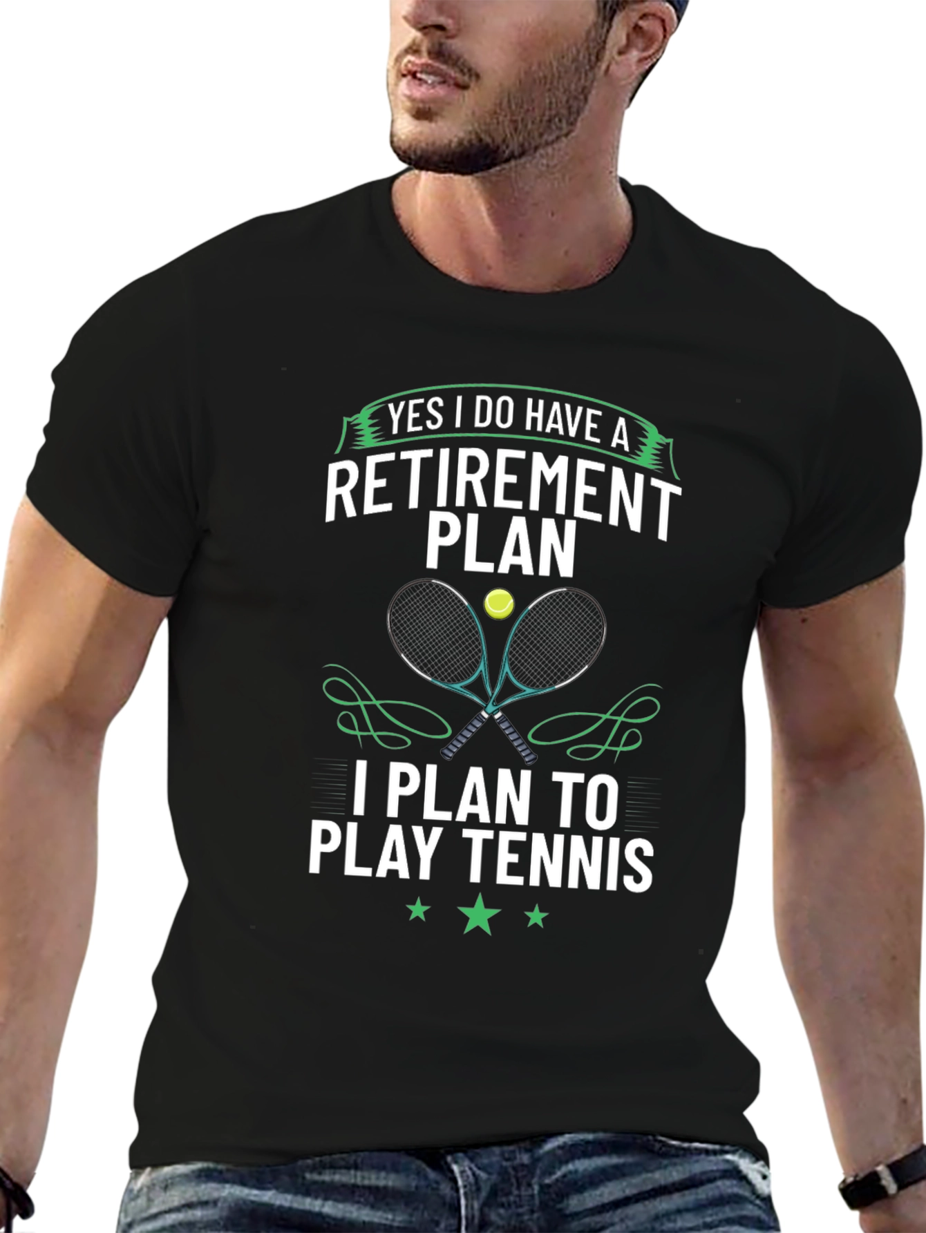 Retirement Plan Tennis Graphic Tee