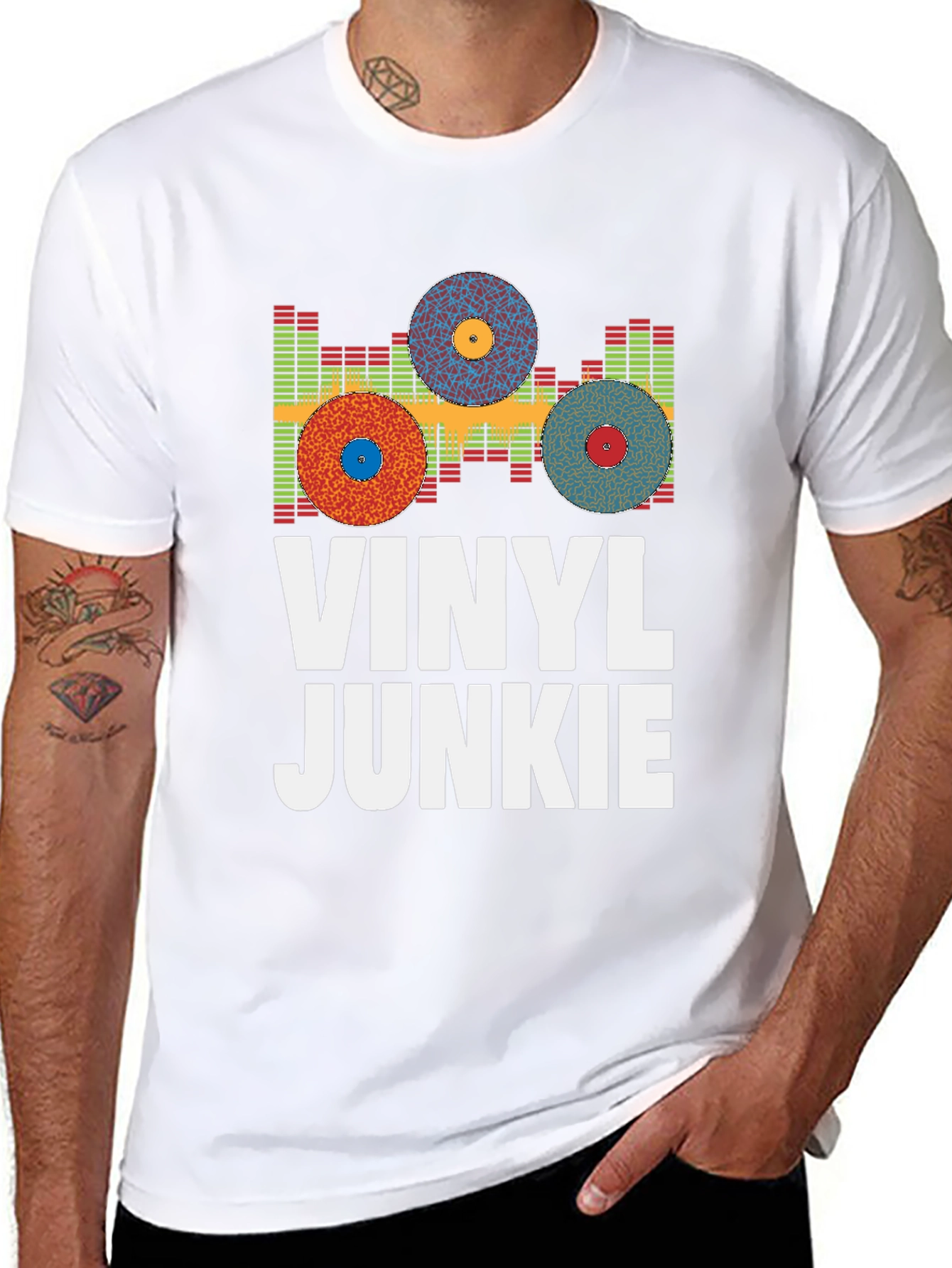 Vinyl Junkie T-Shirt - Music Lover Tee