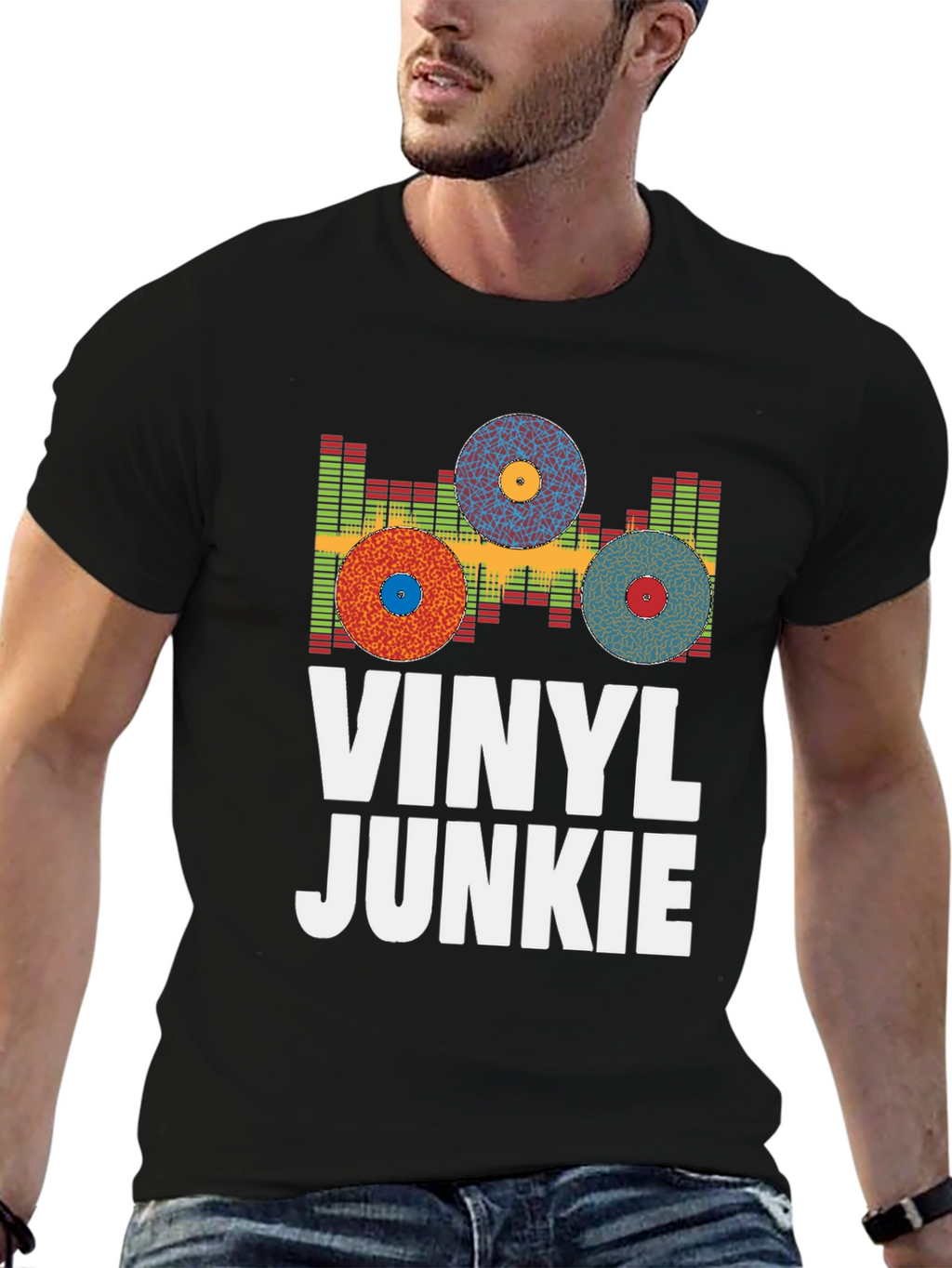 Vinyl Junkie T-Shirt - Music Lover Tee