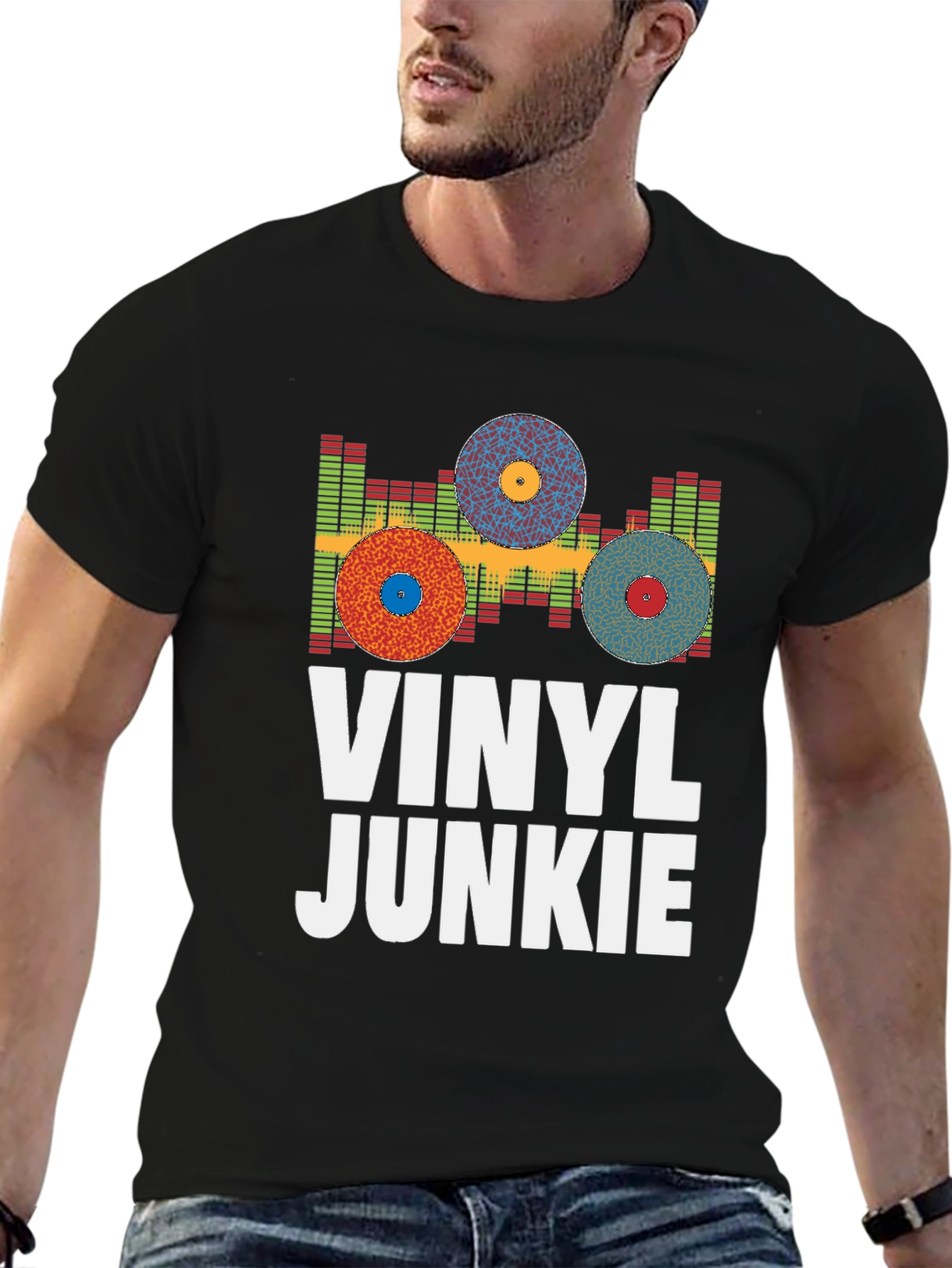 Vinyl Junkie T-Shirt - Music Lover Tee