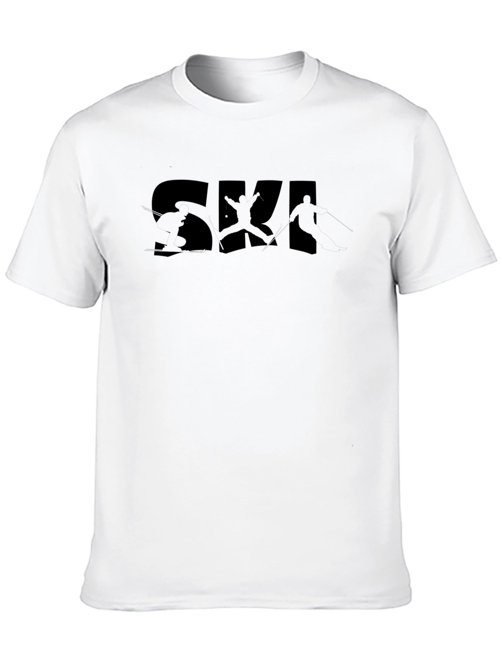 SKI Graphic Print Crew Neck T-Shirt