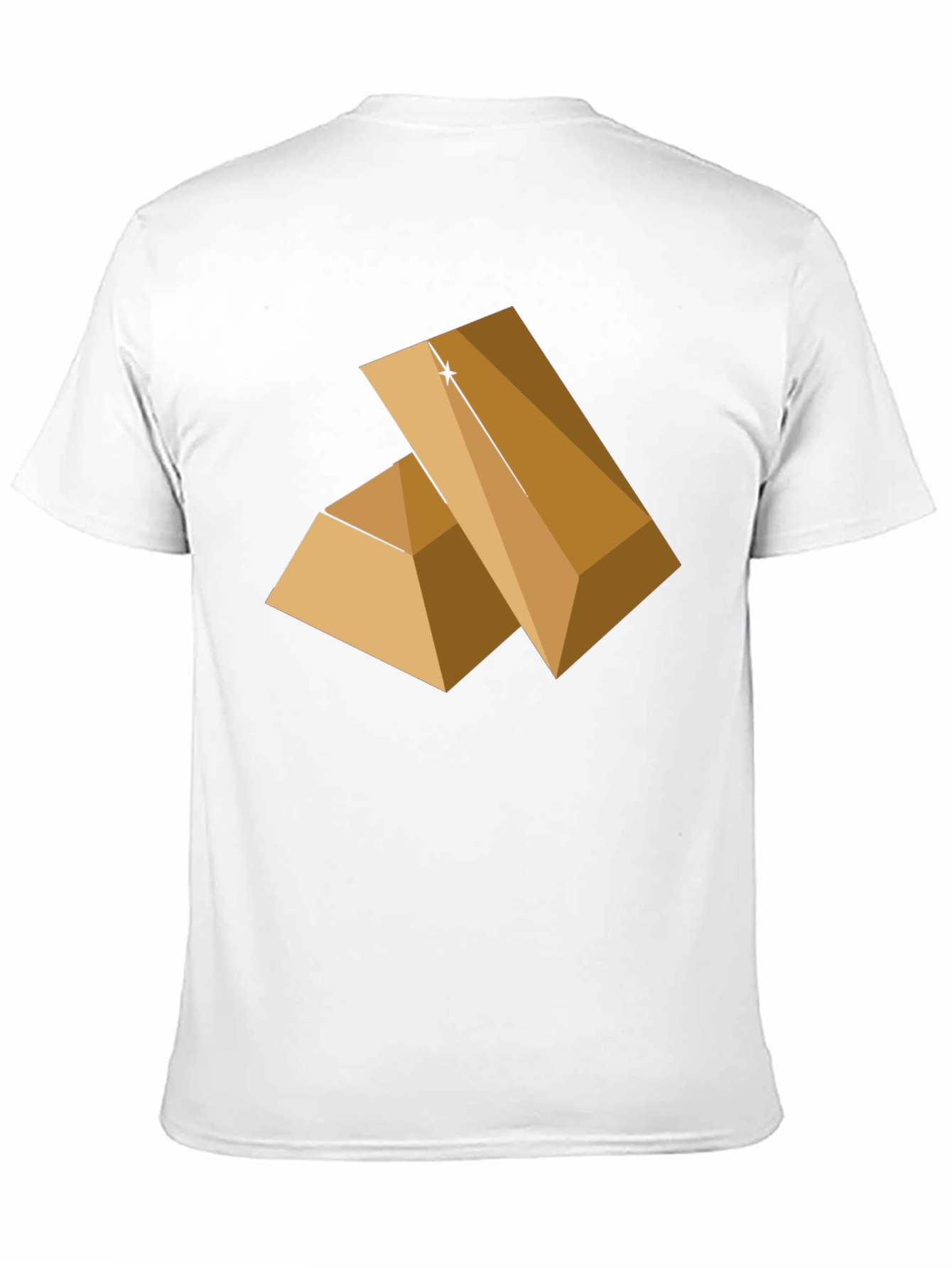 Geometric Pyramid Graphic Tee - Modern Style