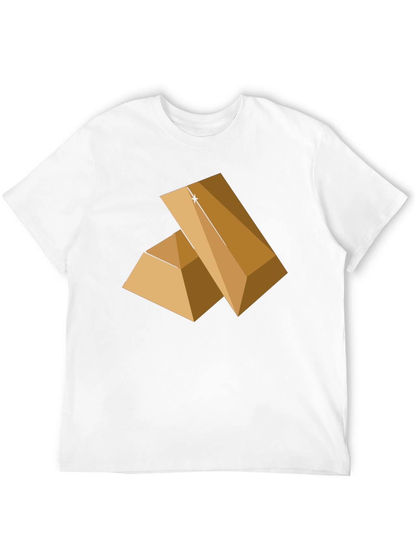 Geometric Pyramid Graphic Tee - Modern Style
