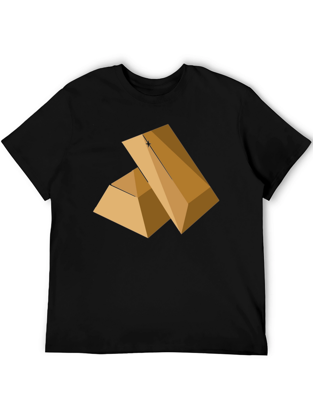 Geometric Pyramid Graphic Tee - Modern Style