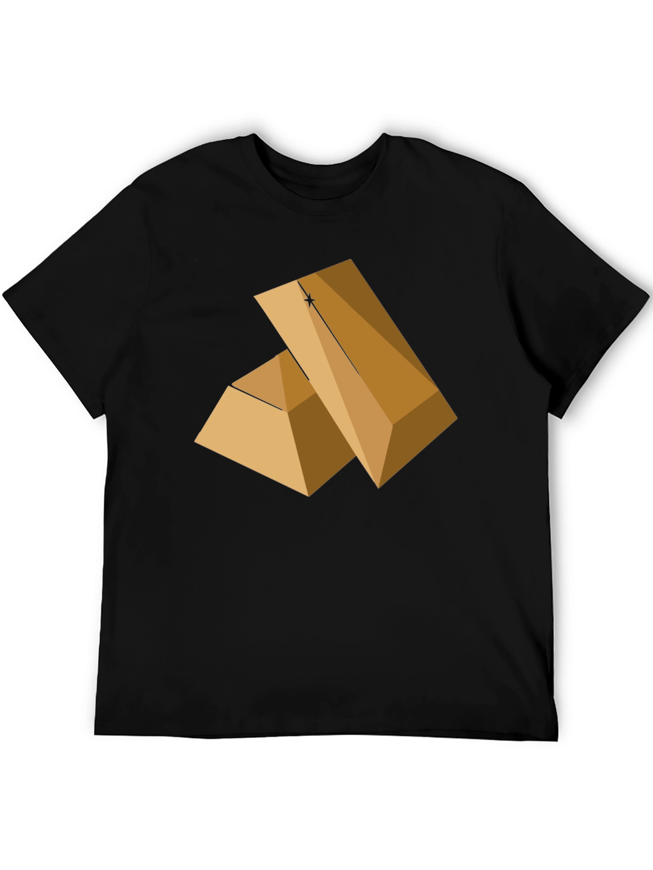 Geometric Pyramid Graphic Tee - Modern Style