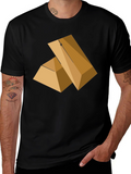 Geometric Pyramid Graphic Tee - Modern Style
