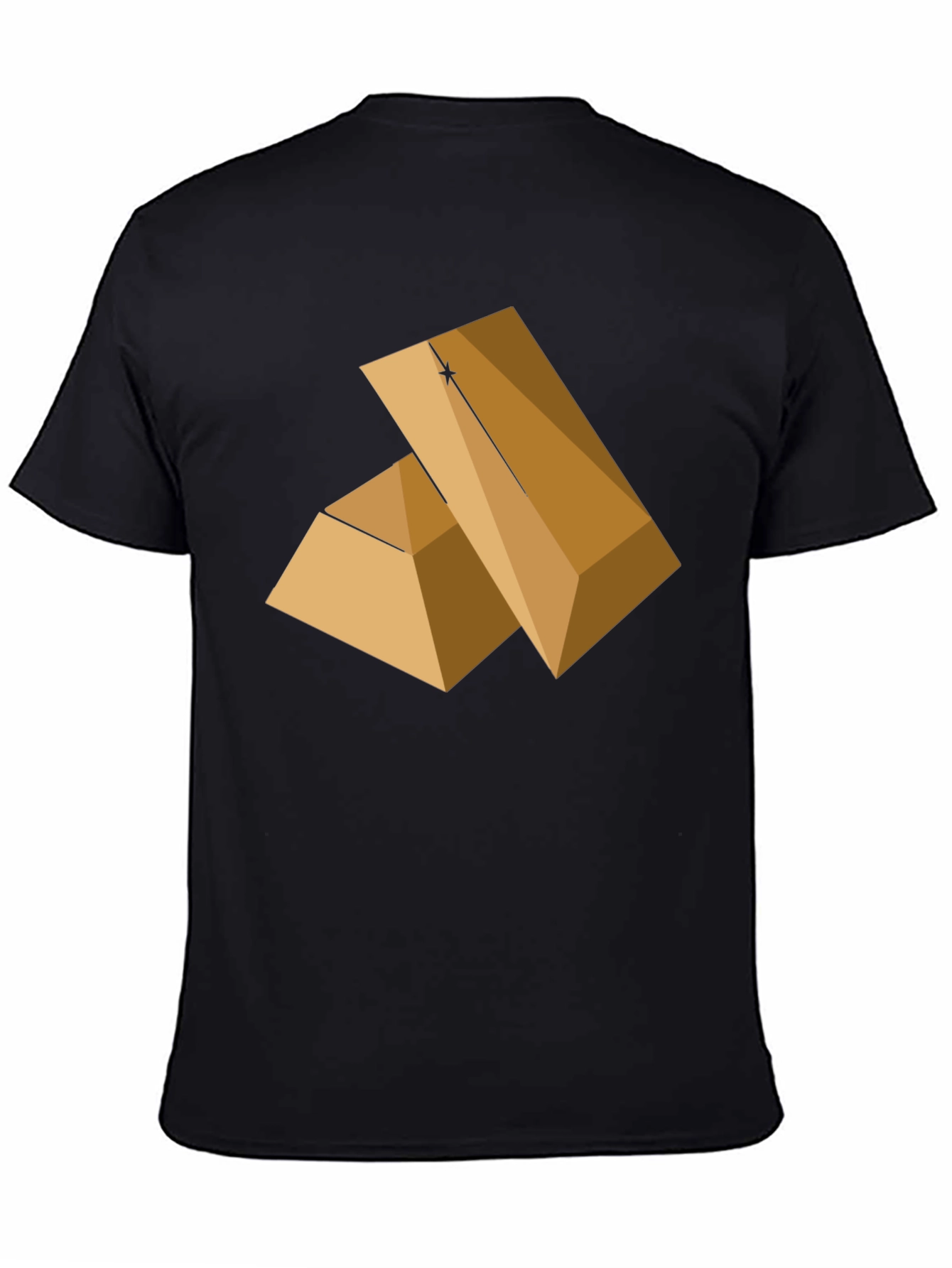 Geometric Pyramid Graphic Tee - Modern Style