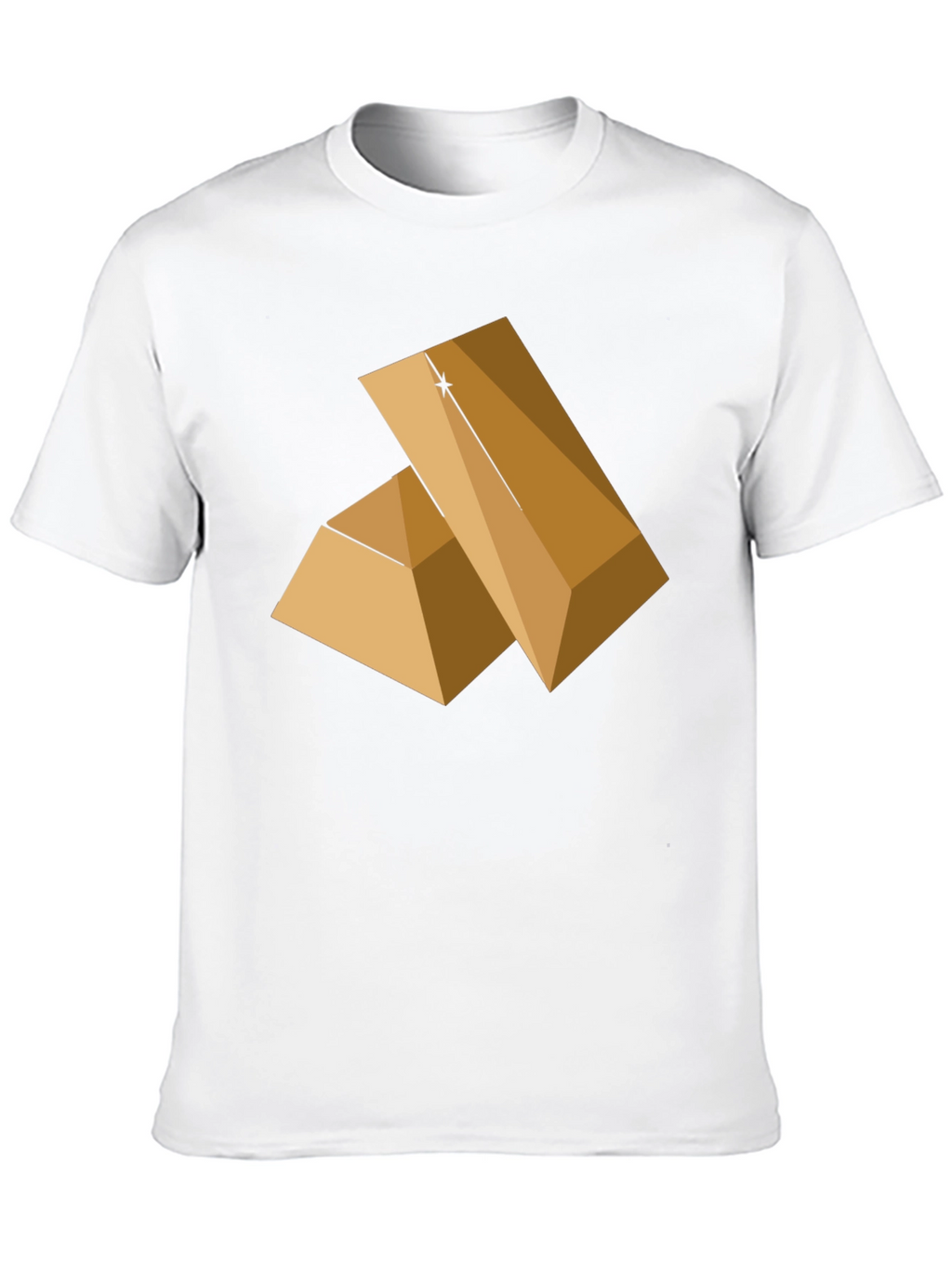 Geometric Pyramid Graphic Tee - Modern Style