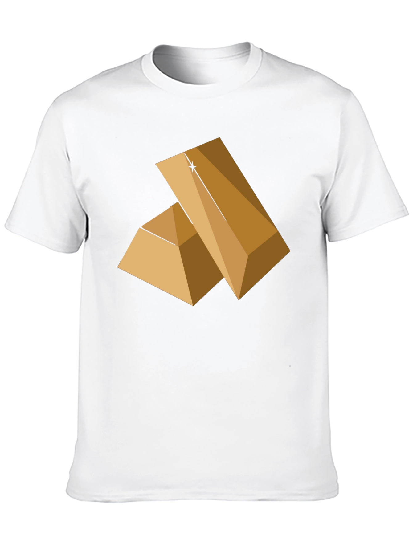 Geometric Pyramid Graphic Tee - Modern Style