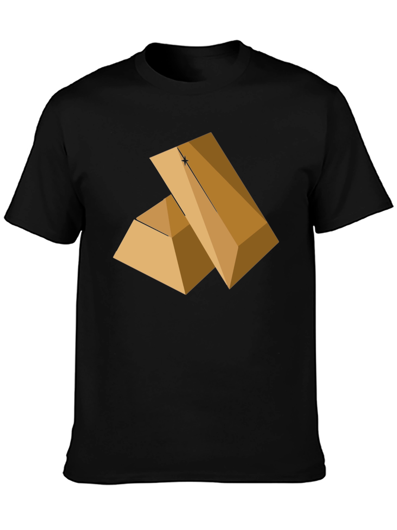 Geometric Pyramid Graphic Tee - Modern Style