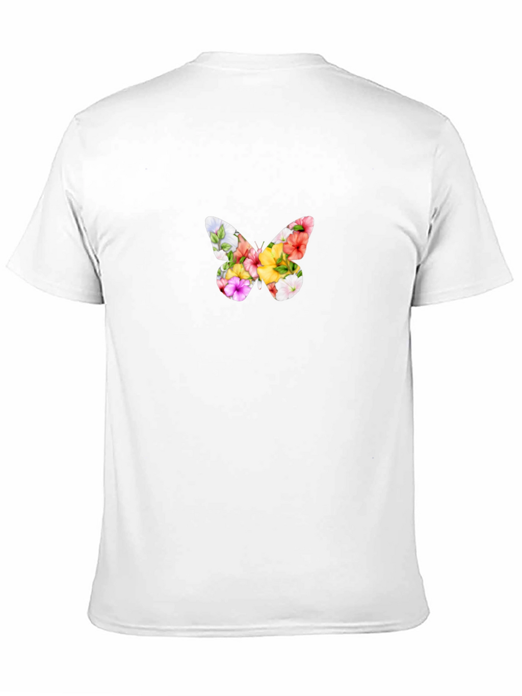 Floral Butterfly Graphic Black T-Shirt