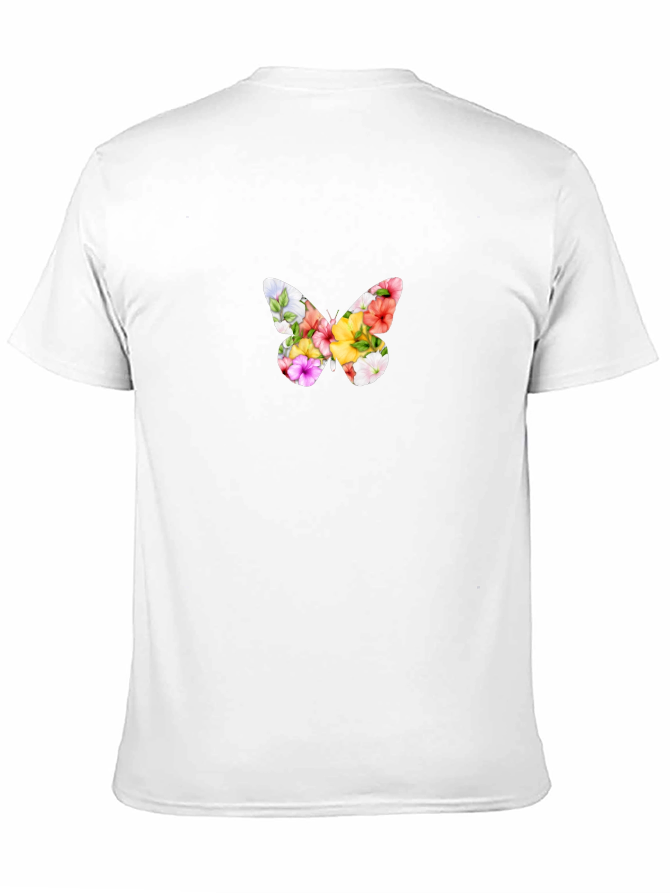 Floral Butterfly Graphic Black T-Shirt