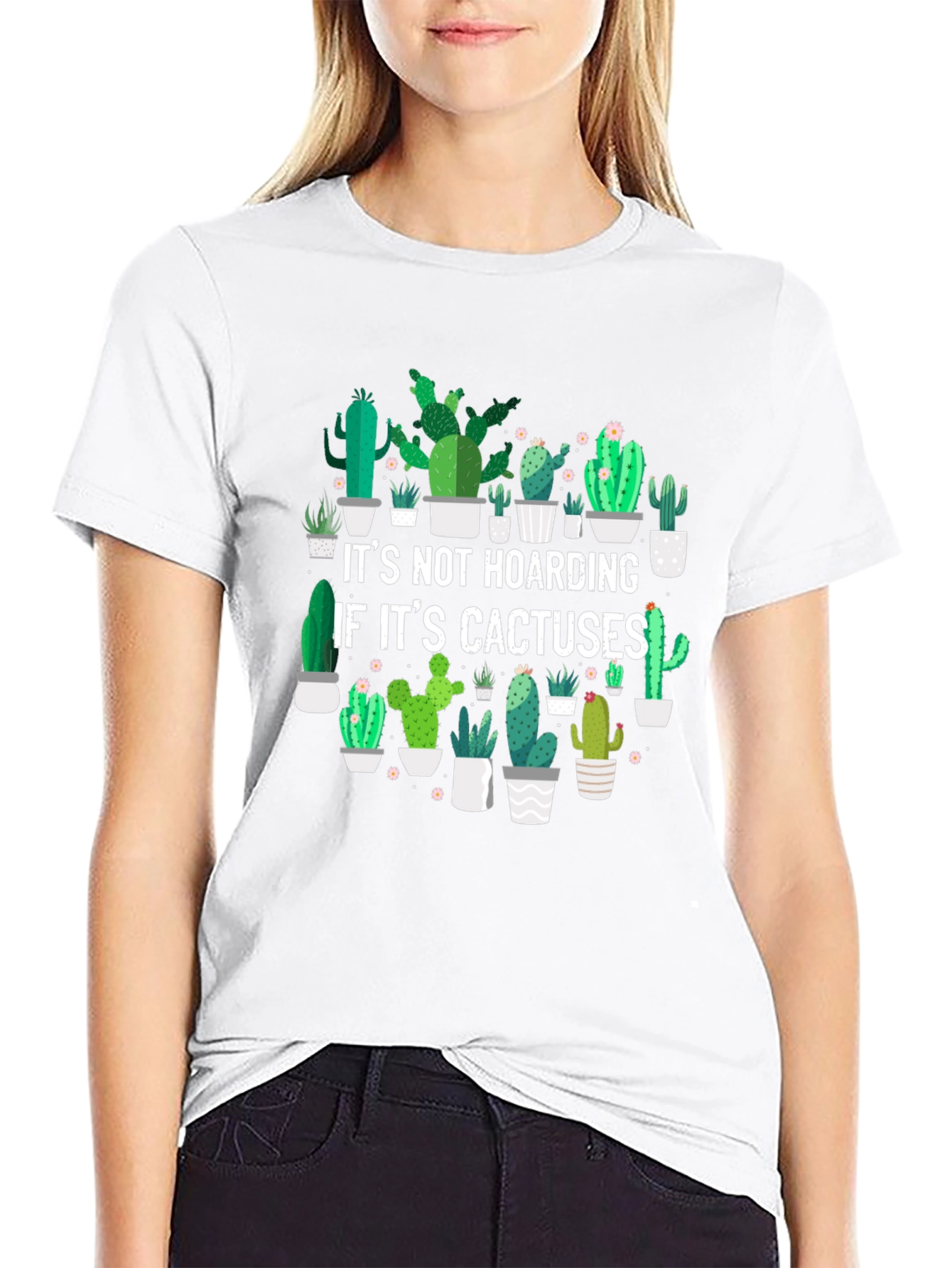 Cactus Lover Graphic Tee - Its Not Hoarding T-Shirt