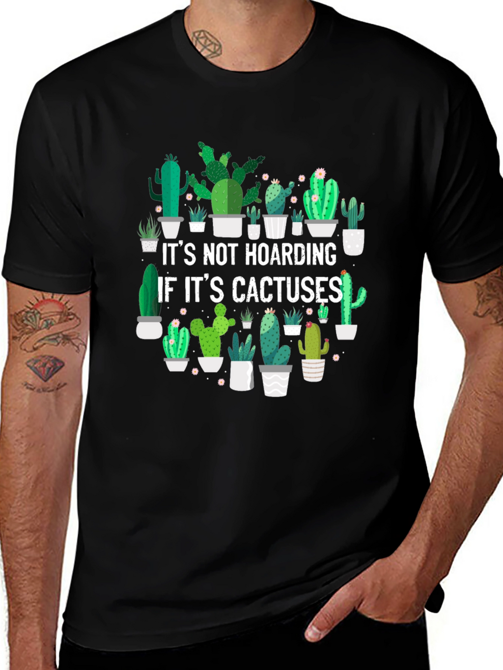 Cactus Lover Graphic Tee - Its Not Hoarding T-Shirt