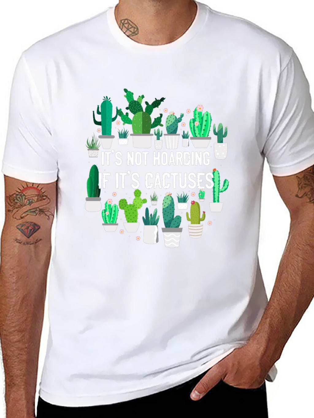 Cactus Lover Graphic Tee - Its Not Hoarding T-Shirt