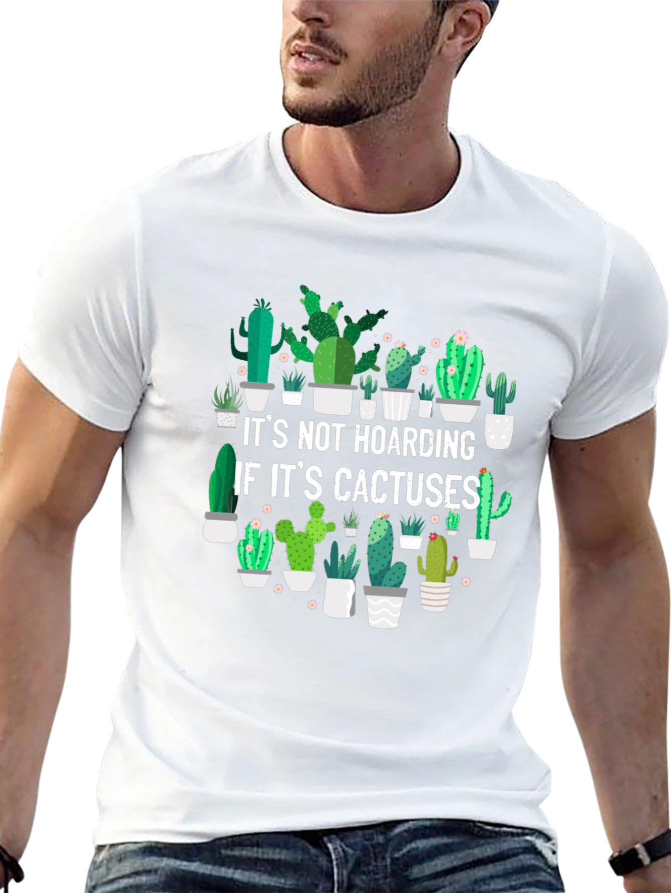 Cactus Lover Graphic Tee - Its Not Hoarding T-Shirt